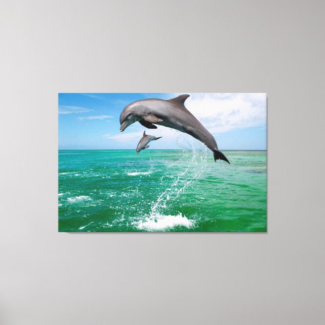 Dolphins Anpassningsbar Canvas Wall Art (Framsida)