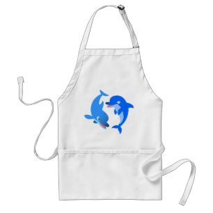 Dolphins Apron, Tecknad för matsmältning Förkläde