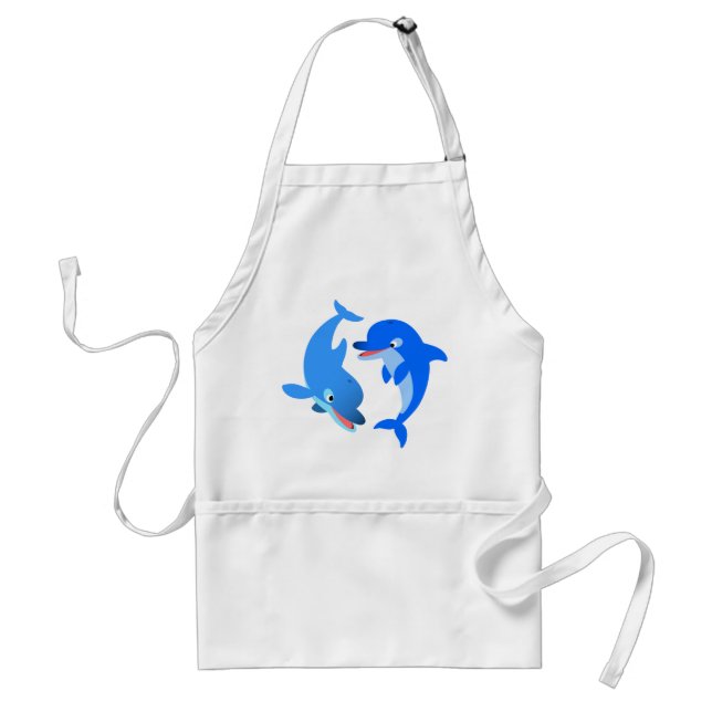 Dolphins Apron, Tecknad för matsmältning Förkläde (Framsidan)