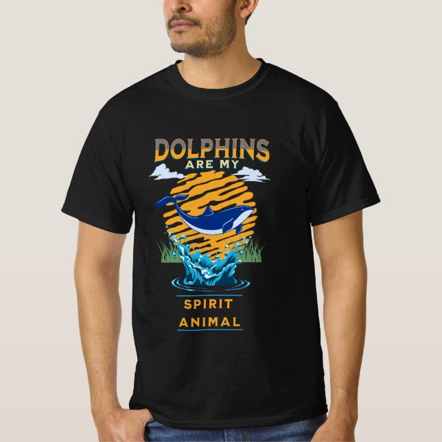 Dolphins är My Spirit Animal T-Shirt (Framsida)