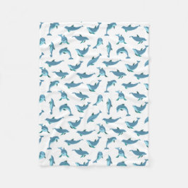Dolphins Baby Blanket Fleecefilt