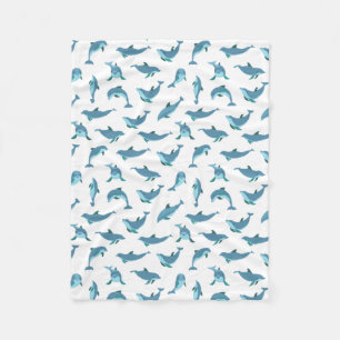 Dolphins Baby Blanket Fleecefilt