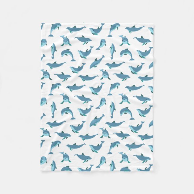 Dolphins Baby Blanket Fleecefilt (Framsidan)
