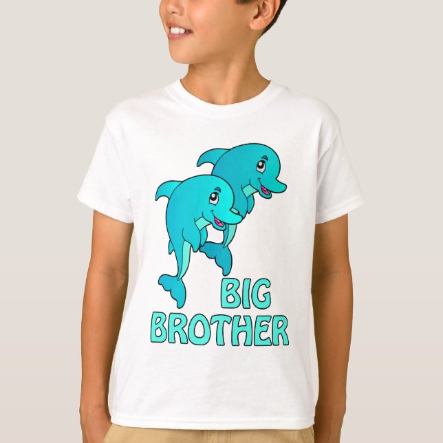 Dolphins Big Brother Dolphin Kids T-shirt (Framsida)