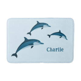 Dolphins Blue Söta Bath Mat Badrumsmatta