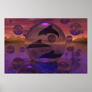 Dolphins Escape Poster