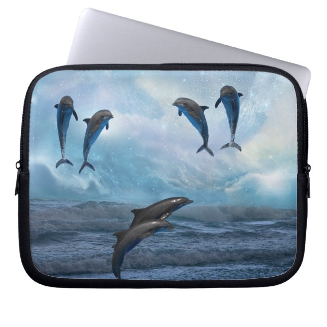Dolphins fantasi laptop fodral (Framsidan)