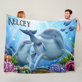Dolphins Fleece Blanket