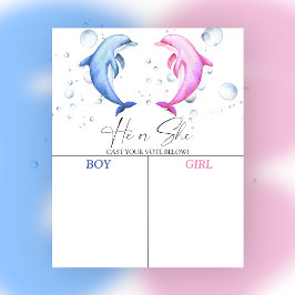 Dolphins Gender avslöjar hans eller hennes diagram Poster