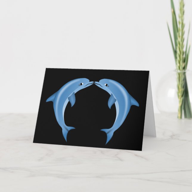 Dolphins Greeting Card Kort (Framsida)