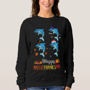 Dolphins Happy halloween Thanksgiving Day Merry Ch T Shirt