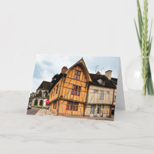 Dolphins hus i Troyes Frankrike Greeting Card Kort