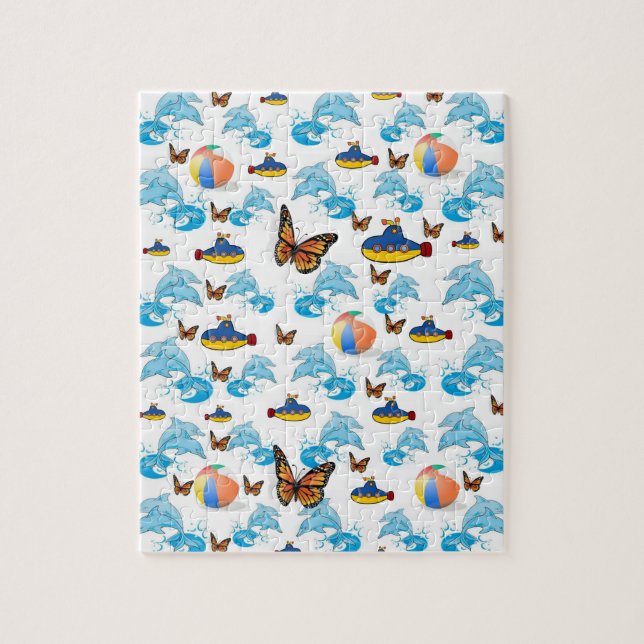 Dolphins Jigszle Puzzle Pussel (Vertikal)