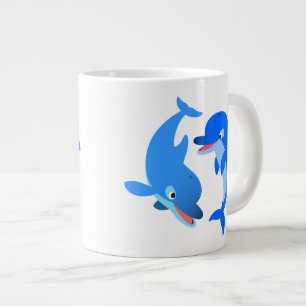 Dolphins Jumbo Mugg för Tecknad av matsmältning