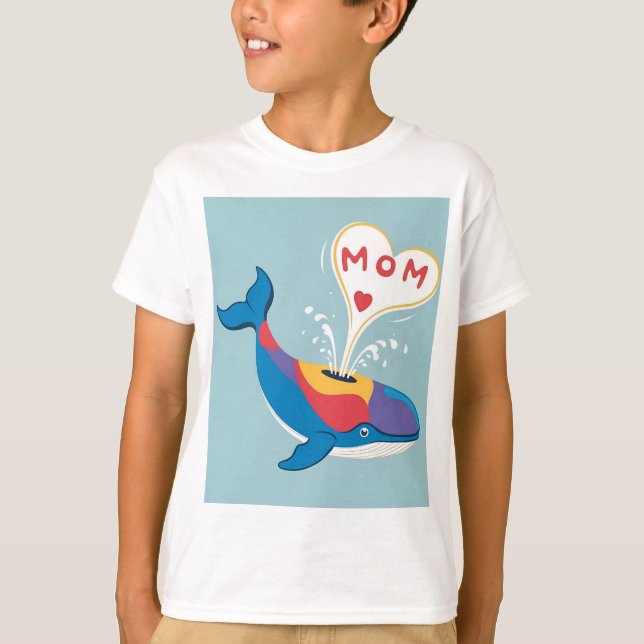 Dolphins Kärlek för Mamma T Shirt (Framsida)