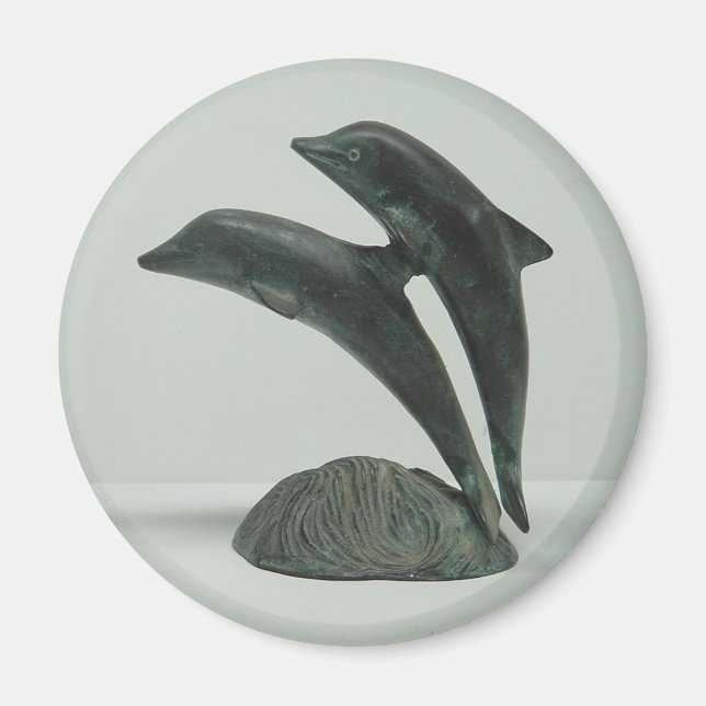 DOLPHINS magnet - runda (Framsidan)