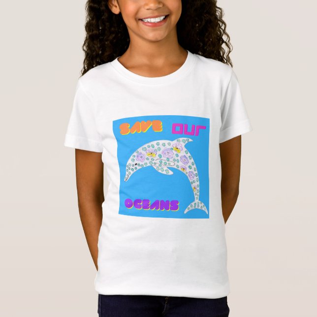 Dolphins Spara i haven T Shirt (Framsida)