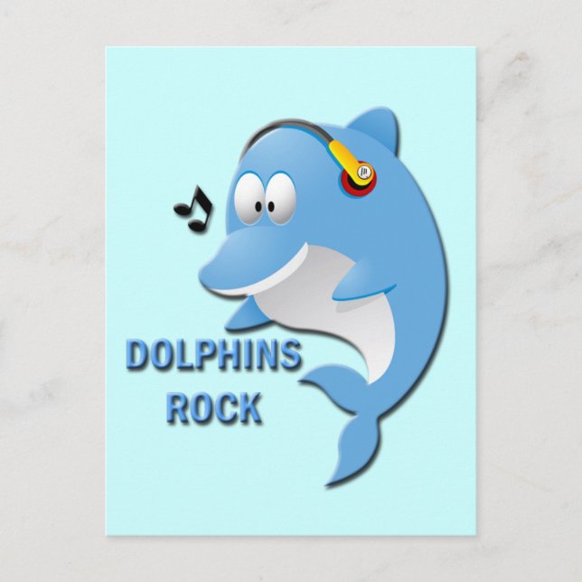 DOLPHINS STEN VYKORT (Framsida)