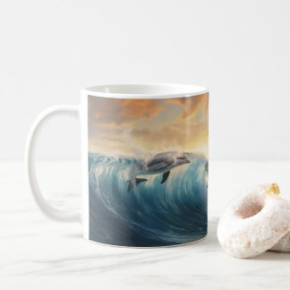 Dolphins Swimming Kaffemugg