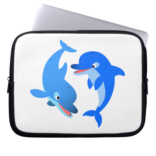 Dolphins Tecknad Laptop sleeve (Framsidan)