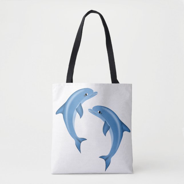 Dolphins Tote Bag Tygkasse (Framsida)