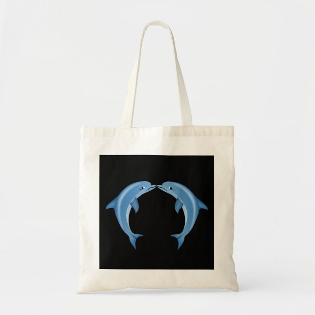 Dolphins Tote Bag Tygkasse (Framsidan)