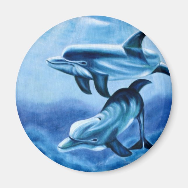 Dolphins Tropical Fish Magnet (Framsidan)