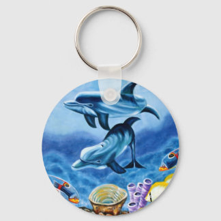 Dolphins Tropical Fish Nyckelring