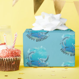Dolphins World Birthday Presentpapper