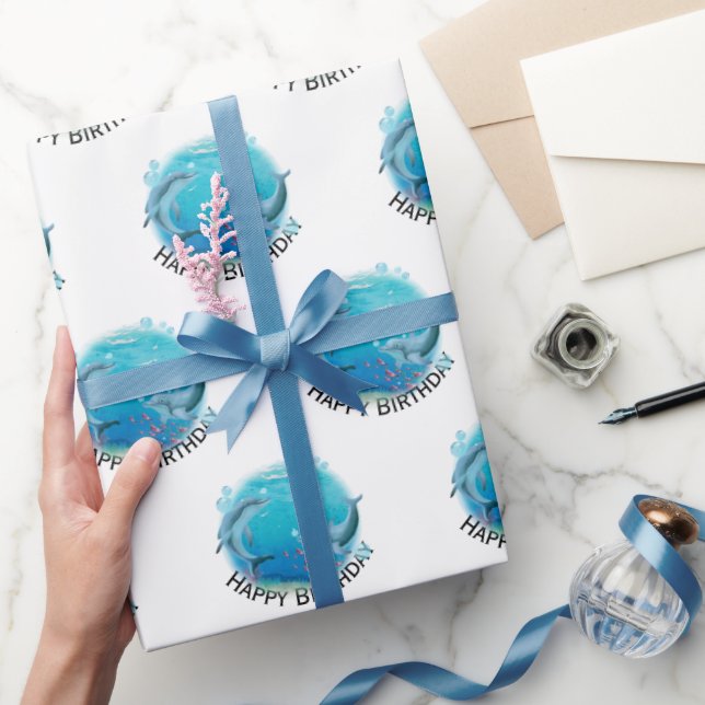 Dolphins World Birthday Presentpapper (Gifting)