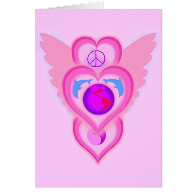 dolphinwingsoflovetoday hälsningskort (Framsidan)