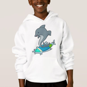 Dolpin som Surfer med Surfboard T Shirt