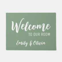 Dolrumsdörrmatta med namn