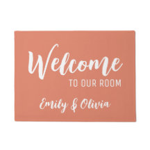 Dolrumsdörrmatta med namn