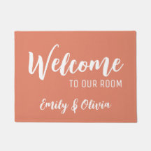 Dolrumsdörrmatta med namn