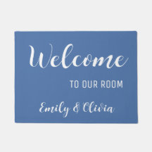 Dolrumsdörrmatta med namn