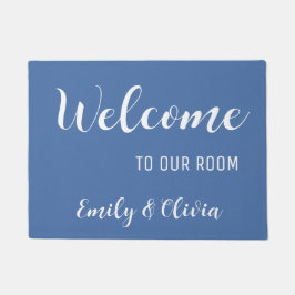 Dolrumsdörrmatta med namn
