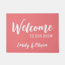 Dolrumsdörrmatta med namn