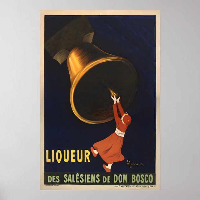 Dom Bosco Liqueur Poster - Cappiello Poster (Framsidan)