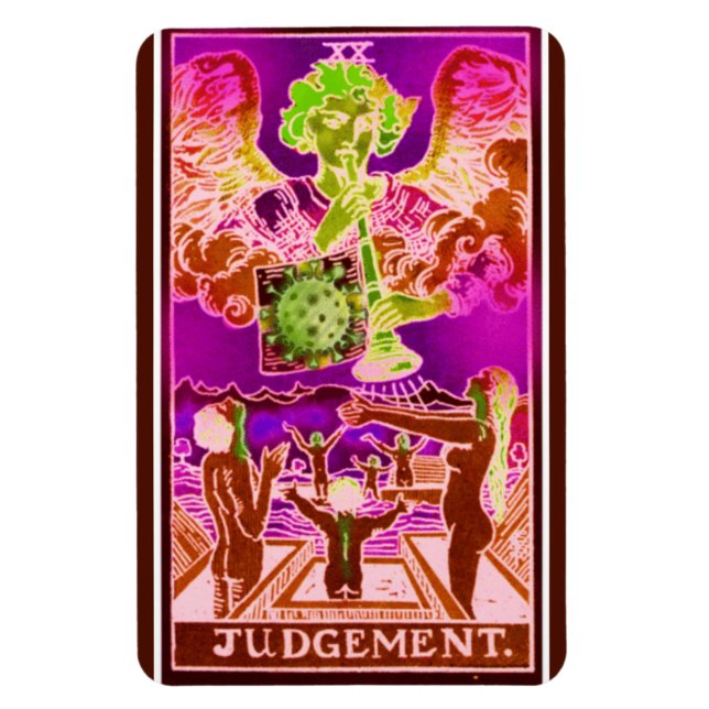 Dom Coronavirus Art Tarot Card Magnet (Vertikal)