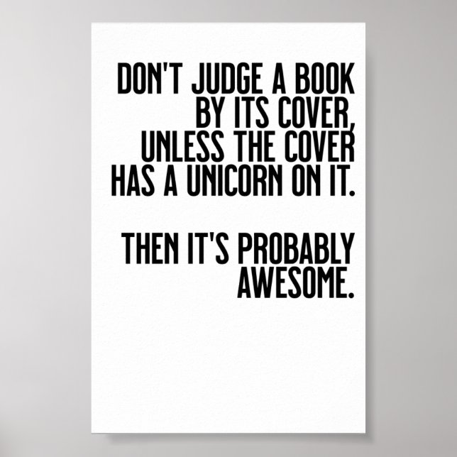 Döm inte en bok efter dess omslag poster (Framsidan)