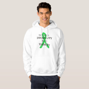 Döm inte ett funktionshinder efter dess synlighet hoodie