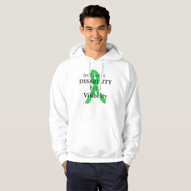 Döm inte ett funktionshinder efter dess synlighet  hoodie (Hel framsida)