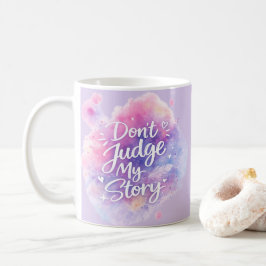 Döm inte Inspirerande Vattenfärgstypsnitt Kaffemugg