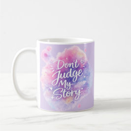 Döm inte Inspirerande Vattenfärgstypsnitt Kaffemugg
