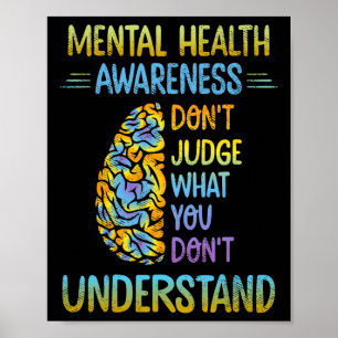 Döm inte vad du inte förstår psykisk hälsa poster