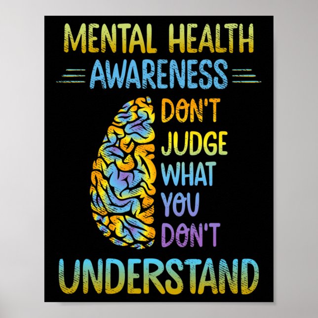 Döm inte vad du inte förstår psykisk hälsa poster (Framsidan)