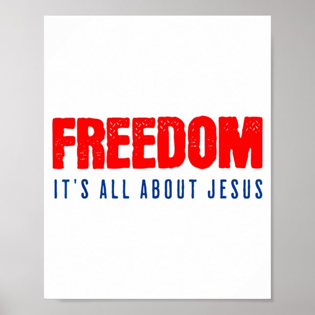 Dom, It's All About Jesus Christian Patriot  Poster (Framsidan)