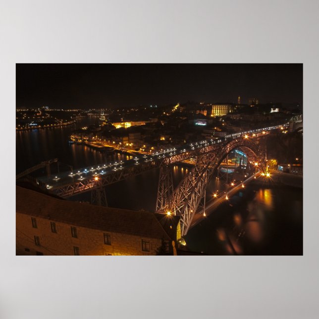 Dom Luis Järn Bridge i Porto Poster (Framsidan)