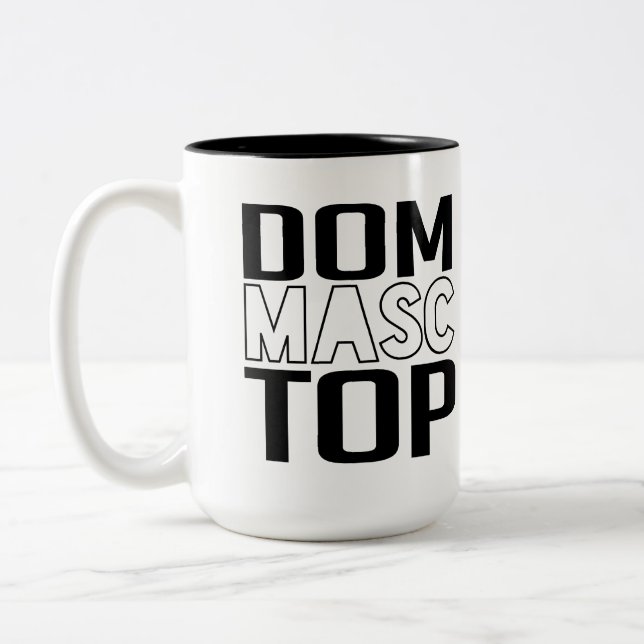 Dom Masc Topp Två-Tonad Mugg (Vänster)